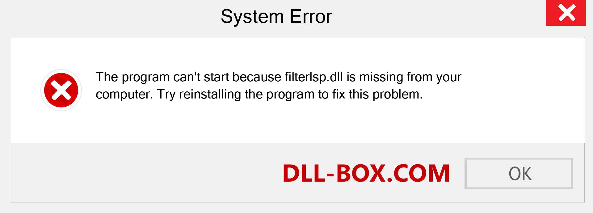  filterlsp.dll file is missing?. Download for Windows 7, 8, 10 - Fix  filterlsp dll Missing Error on Windows, photos, images